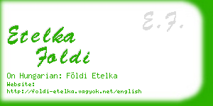etelka foldi business card